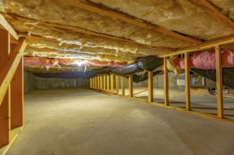 Crawlspace with Insulation and Barrier